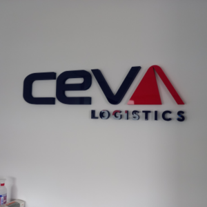 signage 3D – NON illuminated, internal 150 cm x 43 cm navy