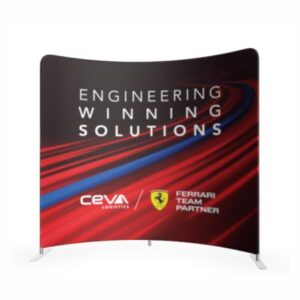 Ferrari textile wall, curved 240 x 230 cm