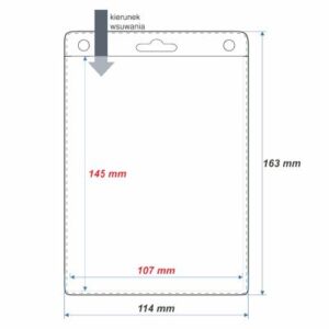 Vertical A6 ID badge holder 100pcs