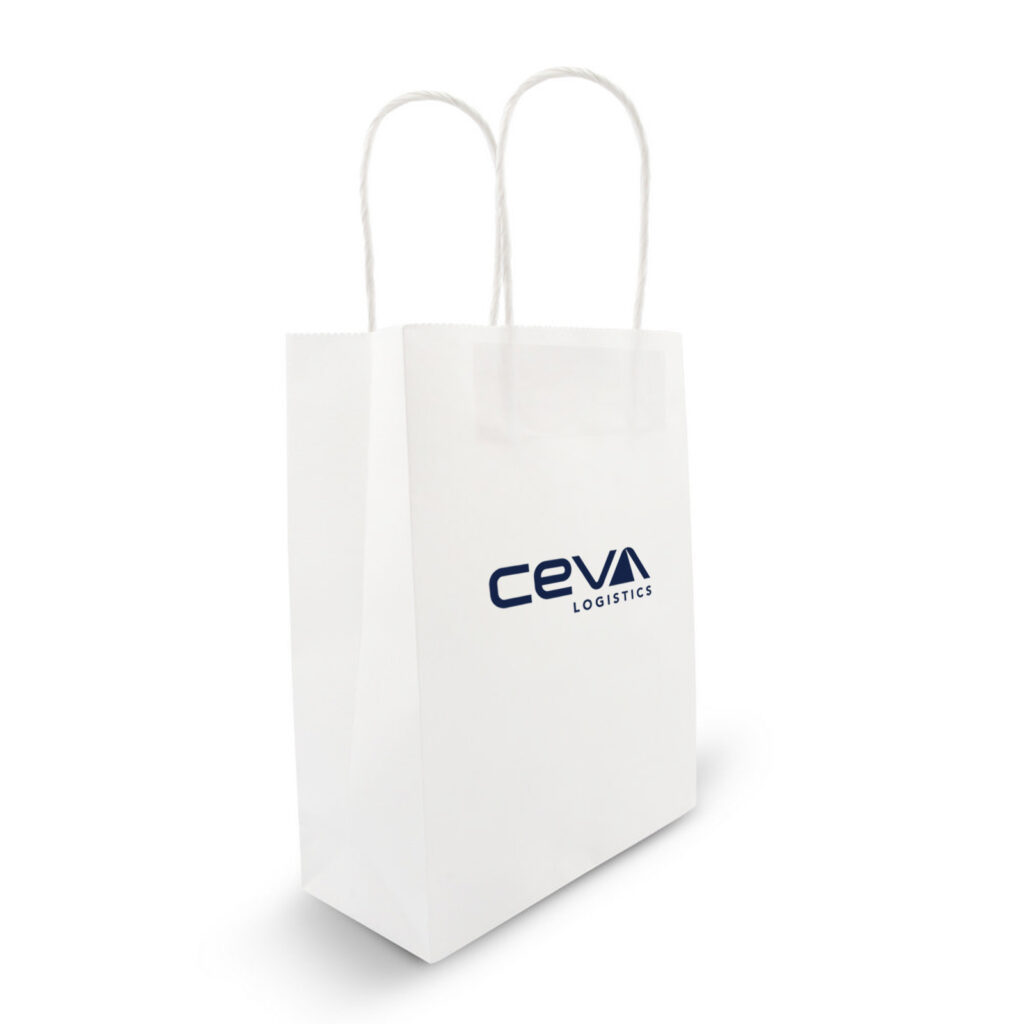white paper bag 26 x 14 x 30 cm