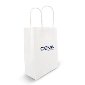 white paper bag 26 x 14 x 30 cm