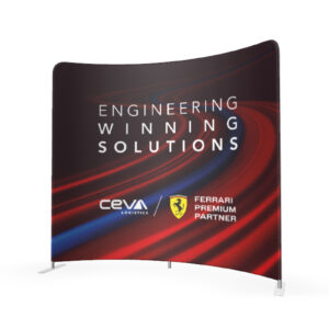 Ferrari textile wall, curved 240 x 230 cm